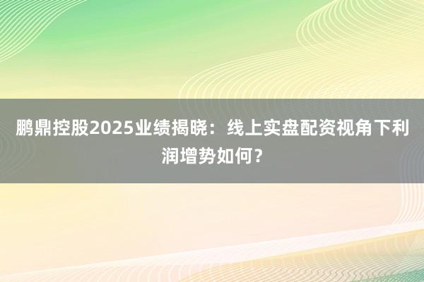 鹏鼎控股2025业绩揭晓：线上实盘配资视角下利润增势如何？