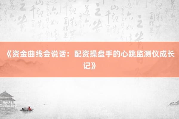 《资金曲线会说话：配资操盘手的心跳监测仪成长记》
